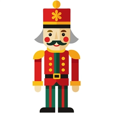 Christmas Decoration Nutcracker Sticker